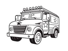 Police Truck Coloring Pages: Top 32 Free Printable Designs