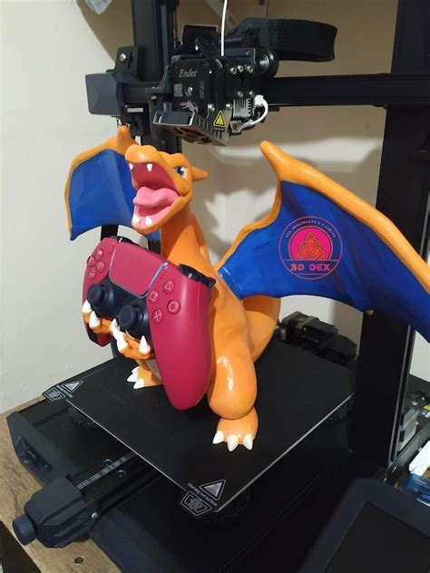 STL File Charizard Controller Holder OBJ And 3MF 3D Print Object