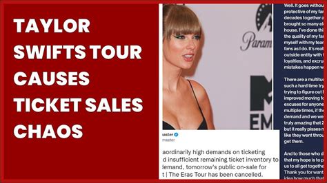 Taylor Swifts Tour Causes Ticket Sales Chaos Youtube