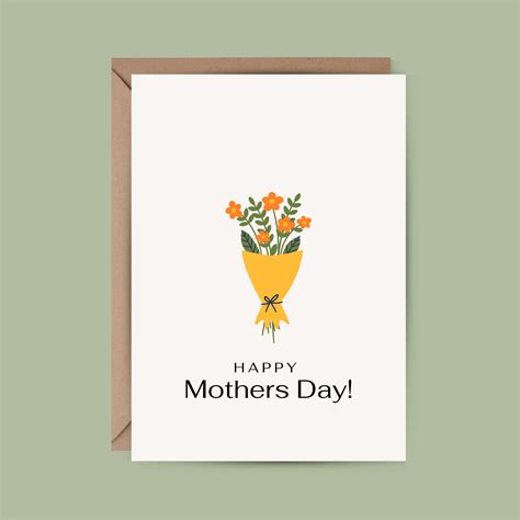 Blooming Affection Happy Mothers Day Bouquet Card Numonday