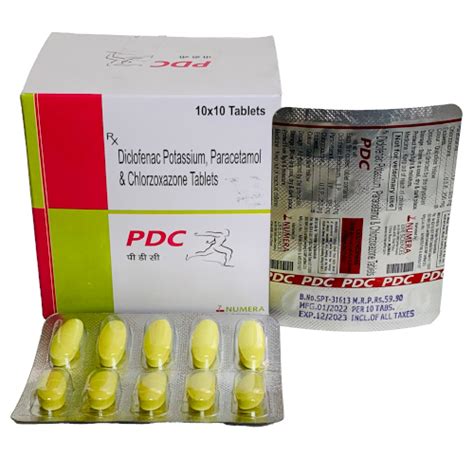 Diclofenac Potassium Mg Paracetamol Mg Chlorzoxazone Mg