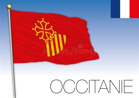 Occitanie Regional Flag, France, Vector Illustration Stock Vector ...