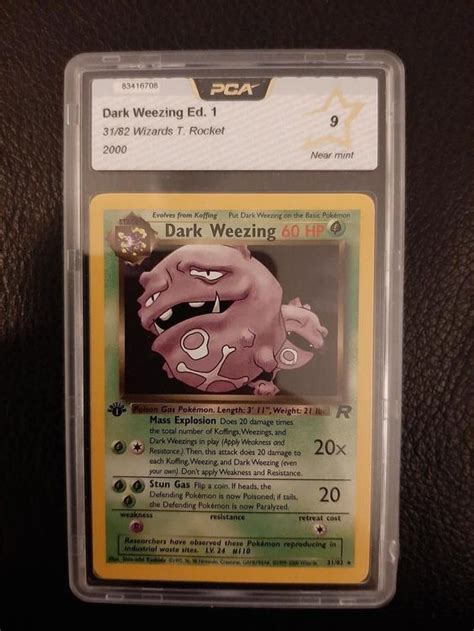 Pokémon Dark Weezing 1st Ed Pca Psa 9 Acheter Sur Ricardo