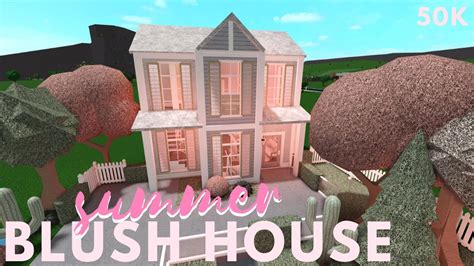 Bloxburg Summer Blush House Speed Build Youtube