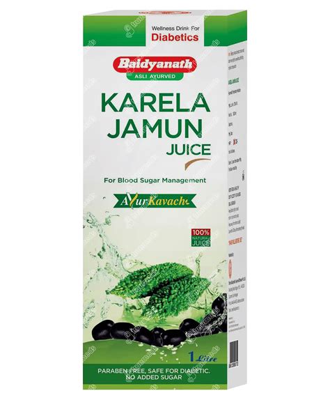 Baidyanath Karela Jamun Juice Ltr Uses Side Effects Dosage Price