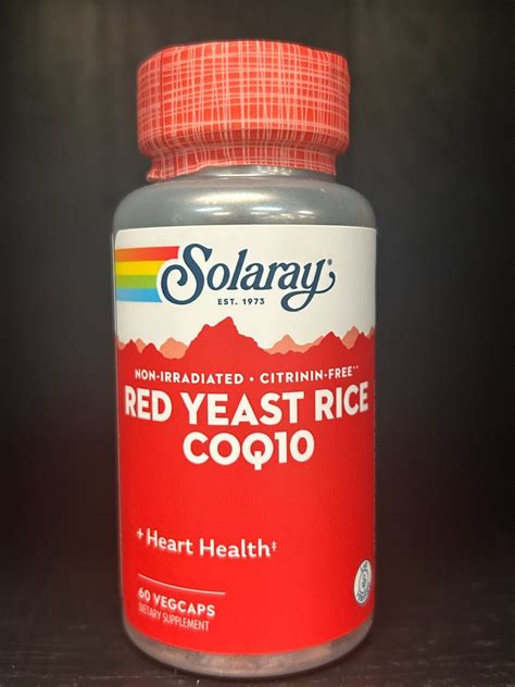 Red Yeast Rice With CoQ10 By Solaray 60 Capsules May Help With