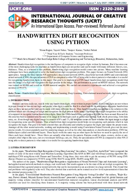 Pdf Handwritten Digit Recognition Using Python Jayesh Nahar