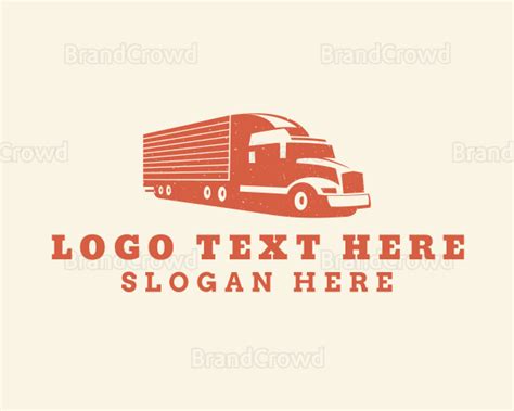 Orange Haulage Truck Logo | BrandCrowd Logo Maker