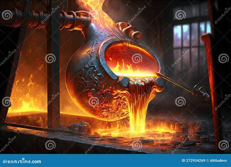 Open Hearth Furnace In Cross Section Stock Photography Cartoondealer