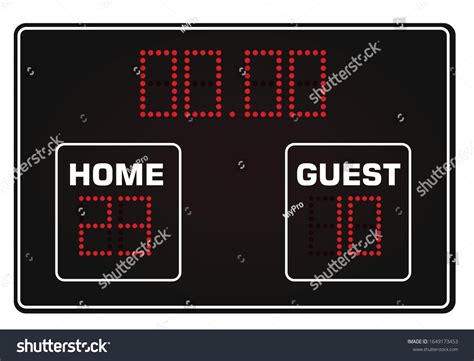 Simple Sport Scoreboard Vector Illustration Stock Vector Royalty Free