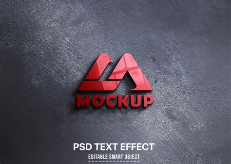 Premium PSD 3d Logo Mockup PSD Glossy Logo Mockup