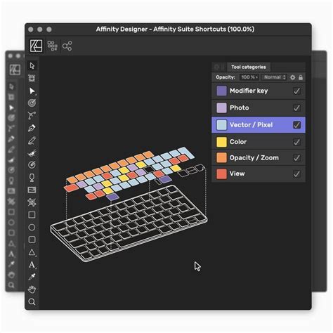 Affinity Designer Keyboard Shortcuts In Keyboard Stickers Key