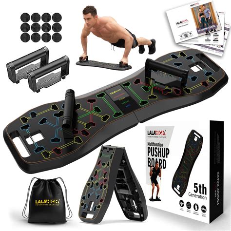 LALAHIGH Portable Home Gym System Large Compact Push Up Board Pilates