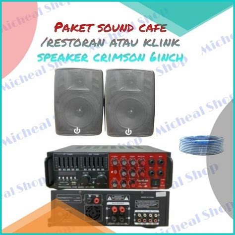 Jual Paket Sound Cafe Restoran Klinik Speaker Crimson Original