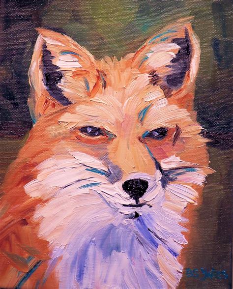 Daily Painters Of Colorado Red Fox Fine Art Wildlife Painting By