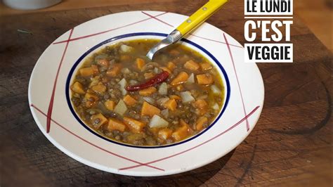 Soupe Orientale Aux Patates Douces Et Lentilles Vertes Youtube