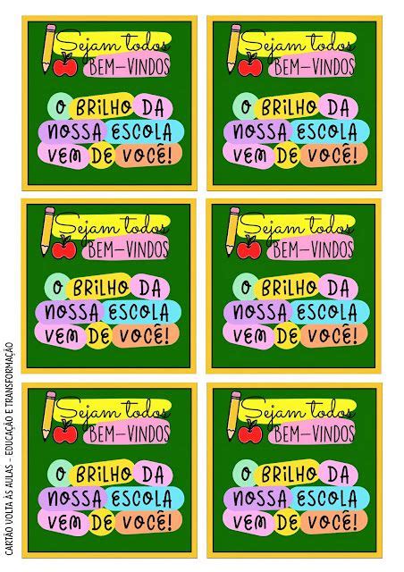 Frases De Boas Vindas Para Os Professores - Cartao De Boas Vindas Para Professores