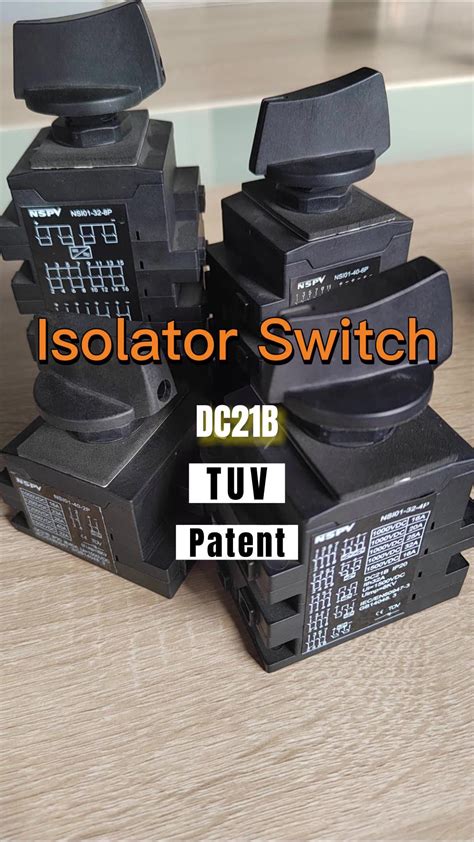 Dc Isolator Switch Disconnector 4 Pole 20a 1500 V 8000 V Mc 700 A 32