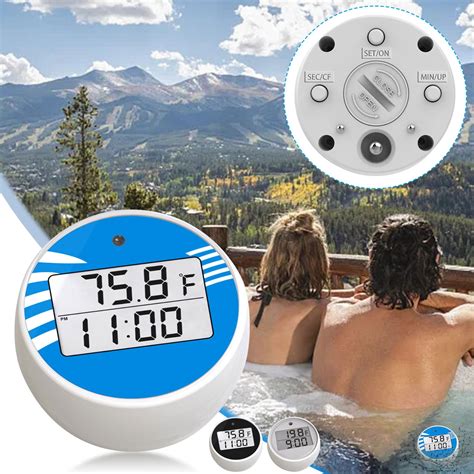 Ice Bath Thermometer and Timer for Cold Plunge Tubs, Floating Pool