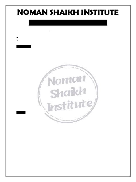 noman shaikh institute
