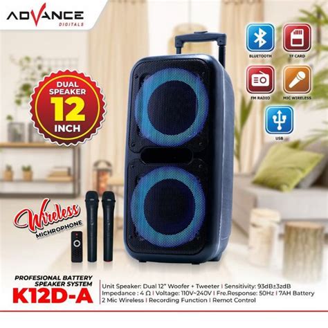 Jual Advance K D A Speaker Meeting Portable Bluetooth Inch Dual