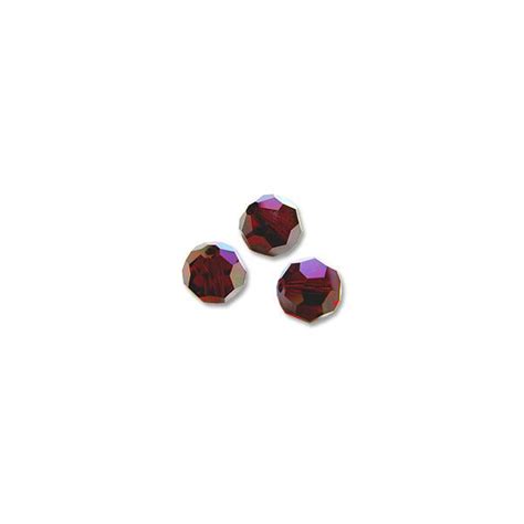 Swarovski Mm Siam Ab Round Bead Pc