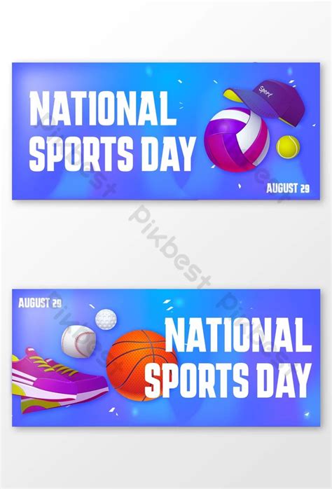 Gradient National Sports Day Template | PSD Free Download - Pikbest