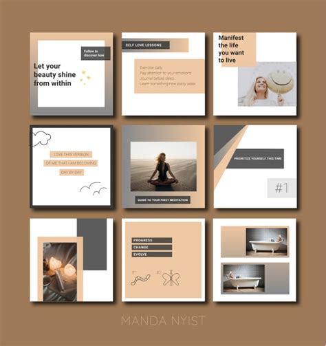 Design Unified Instagram Post Templates By Mandanyist Fiverr