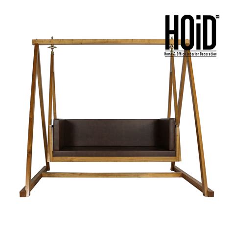 Pure Oak Wood Swing with Leatherite Seats – HOiD.pk