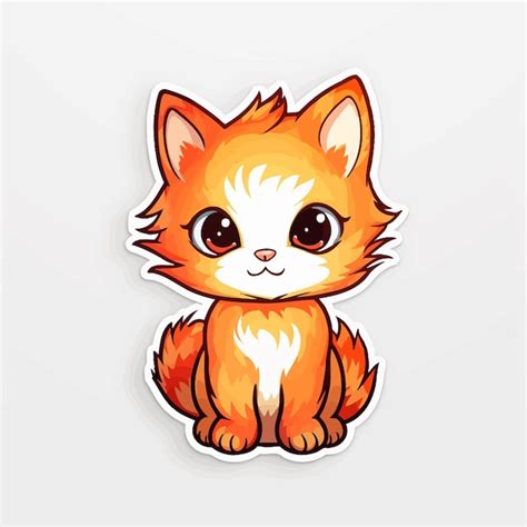 Un Gato De Dibujos Animados De Color Naranja Y Blanco Con Una Cola