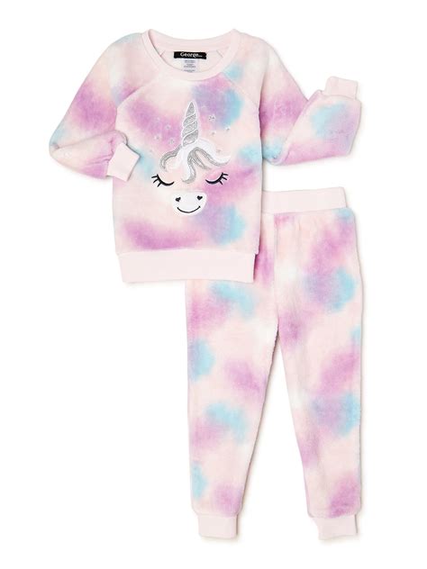 Jammers Toddler Girls Plush Top And Pants 2 Piece Pajama Set Sizes 2t