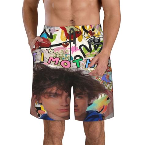 Mens Timothee Chalamet Swim Trunks Quick Dry Bathing Suits Holiday