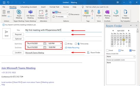 How To Schedule A Teams Meeting With Outlook Itexperience Net