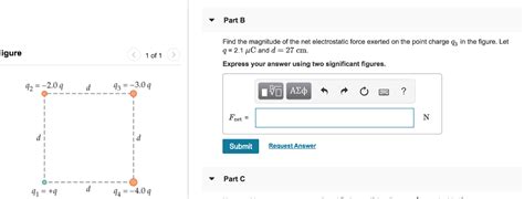 Solved Find The Magnitude Of The Net Electrostatic Force Chegg