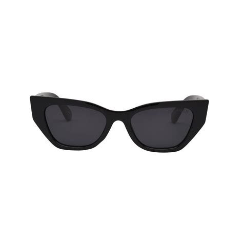 Fiona Black Smoke Polarized Sunglasses Ribbon Chix