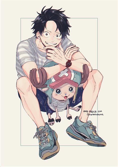 Monkey D Luffy And Tony Tony Chopper One Piece Drawn By Natakokone