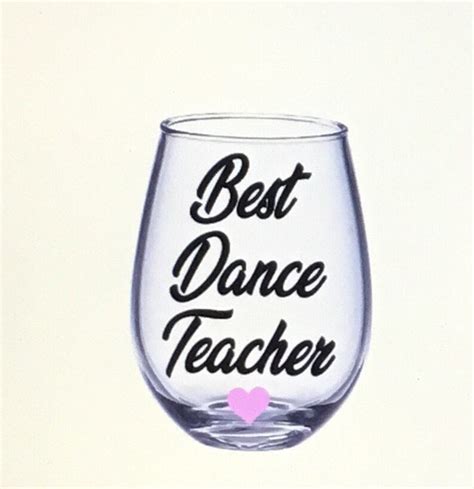 Dance Teacher Wine Glass Dance Teacher T Dancer Wine Etsy Uk