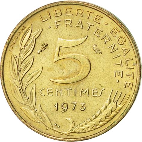 85232 Vème République 5 Centimes Marianne 1973 KM 933 SUP 5