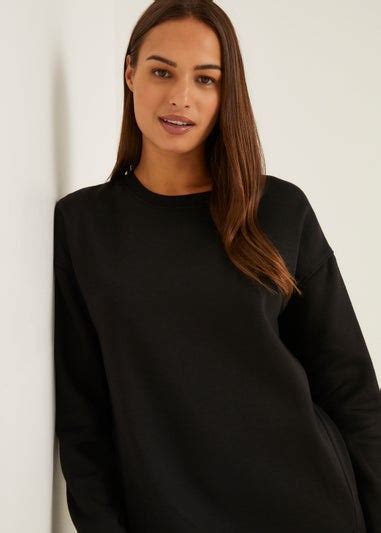 Black Longline Sweatshirt Matalan