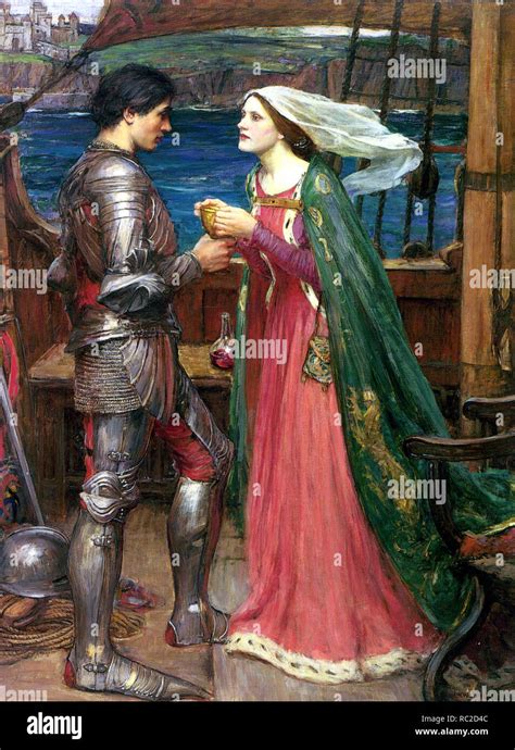 Tristan E Isolda Por John William Waterhouse Fotograf A De Stock