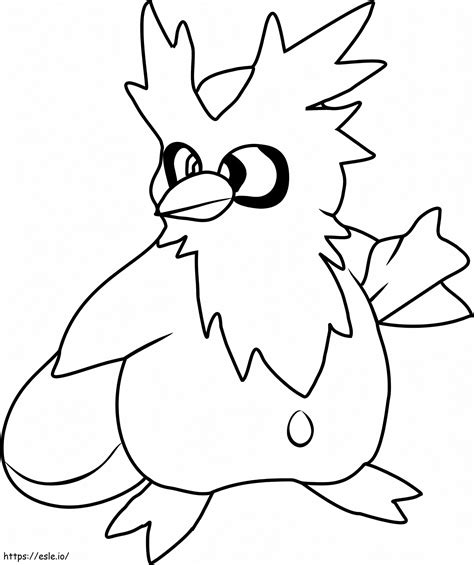 Delibird Gen 2 Pokemon Coloring Page