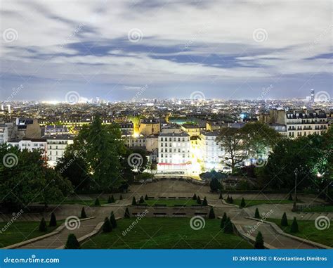 Paris View from Montmartre Hill, Sacre Coeur, Paris Stock Photo - Image ...