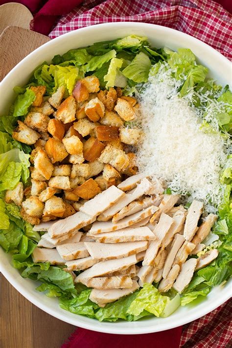 Chicken Caesar Salad With Garlic Croutons {and Light Caesar Dressing} Cooking Classy