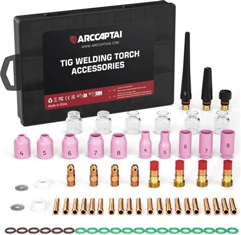 Zinger 37pcs TIG Welding Torch Gas Lens Kit Accessories For DB SR WP 9