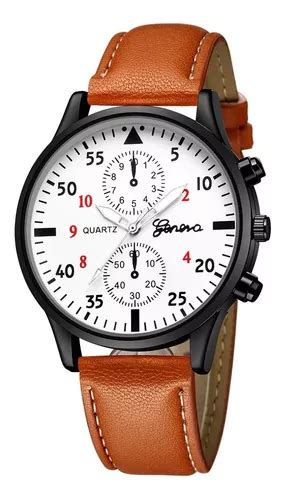 Reloj Geneva Hombre Mayoreo Piel Vinil Proveedor B290 1x