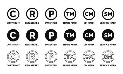 premium vector trade mark logo set vector