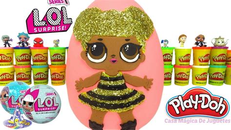 Huevo Sorpresa Gigante de L O L Queen Bee Muñeca LOL de Plastilina Play