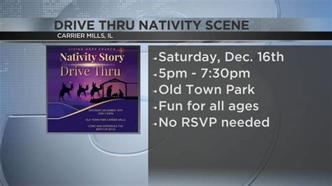 Drive Thru Nativity Scene Coming To Carrier Mills YouTube