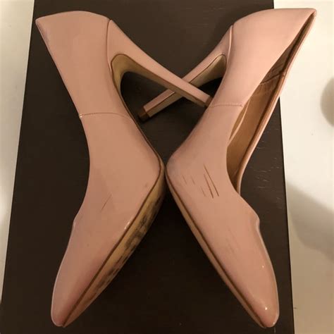 Zara Shoes Zara Nude Pink Patent Heels Used Once Poshmark