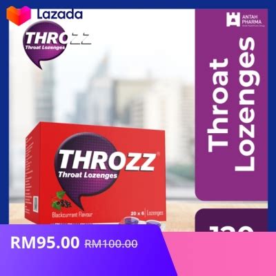 ONLINE EXCLUSIVE THROZZ Throat Lozenges 20 Strips X 6 Lozenges